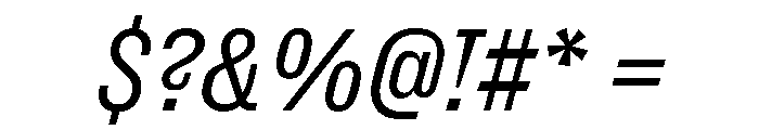 ExtractSemislab LightItalic Font OTHER CHARS