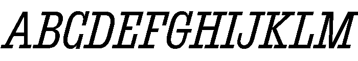 ExtractSemislab LightItalic Font UPPERCASE