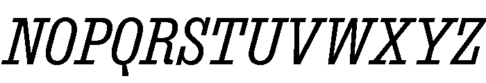 ExtractSemislab LightItalic Font UPPERCASE