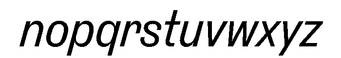 ExtractSemislab LightItalic Font LOWERCASE
