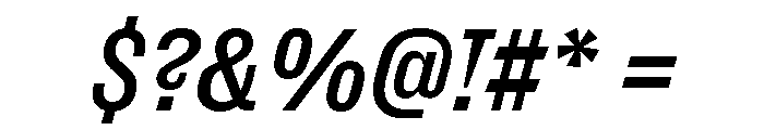 ExtractSemislab MediumItalic Font OTHER CHARS