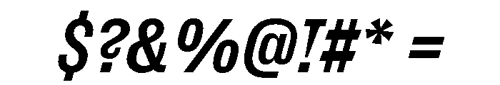 ExtractSemislab SemiBoldItalic Font OTHER CHARS
