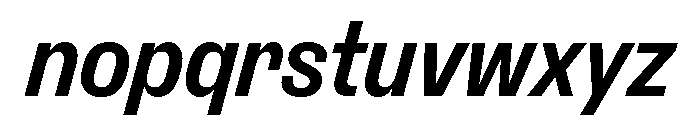 ExtractSemislab SemiBoldItalic Font LOWERCASE