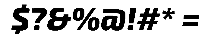 Exo 2 Extra Bold Italic Font OTHER CHARS