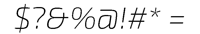 Exo 2 Extra Light Italic Font OTHER CHARS