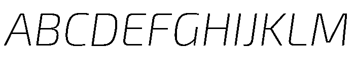 Exo 2 Extra Light Italic Font UPPERCASE