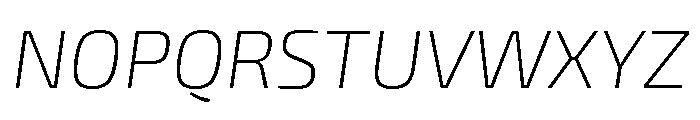 Exo 2 Extra Light Italic Font UPPERCASE