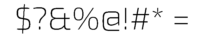 Exo 2 Extra Light Font OTHER CHARS