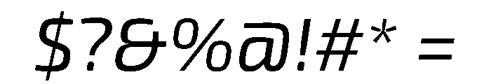 Exo 2 Italic Font OTHER CHARS