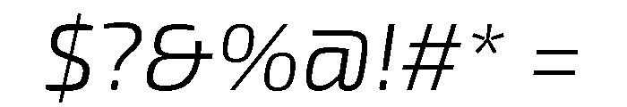 Exo 2 Light Italic Font OTHER CHARS