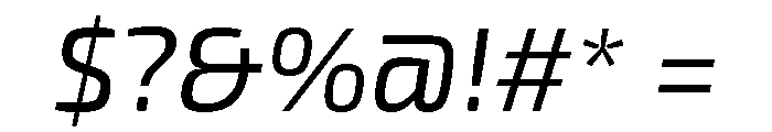 Exo 2 Regular Italic Font OTHER CHARS