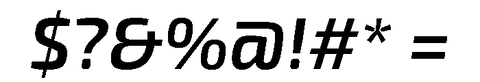 Exo 2 Semi Bold Italic Font OTHER CHARS