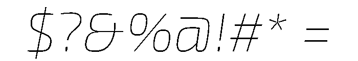 Exo 2 Thin Italic Font OTHER CHARS