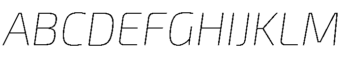 Exo 2 Thin Italic Font UPPERCASE