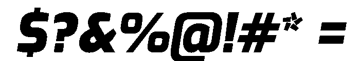 Exo Black Italic Font OTHER CHARS