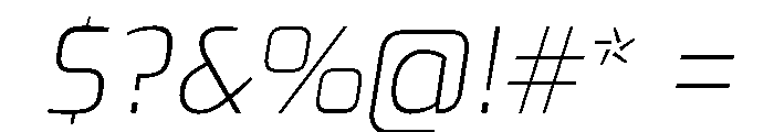 Exo Extra Light Italic Font OTHER CHARS