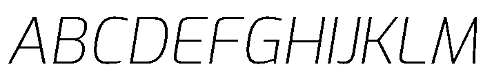 Exo Extra Light Italic Font UPPERCASE