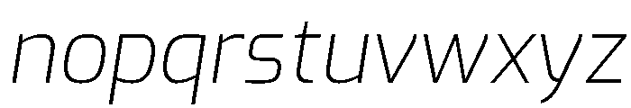 Exo Extra Light Italic Font LOWERCASE