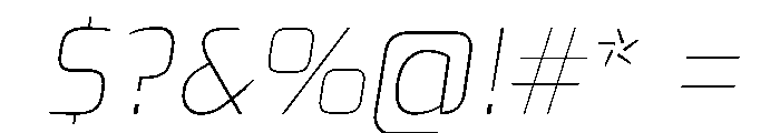 Exo Italic Font OTHER CHARS