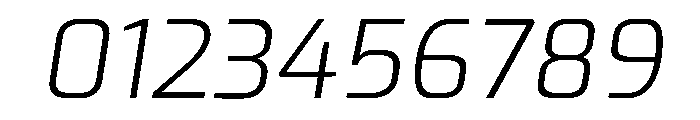 Exo Light Italic Font OTHER CHARS