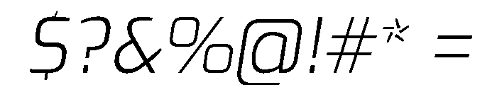 Exo Light Italic Font OTHER CHARS