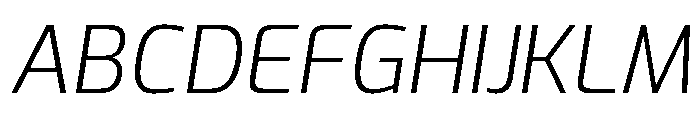Exo Light Italic Font UPPERCASE