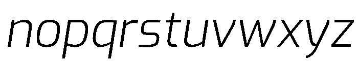 Exo Light Italic Font LOWERCASE