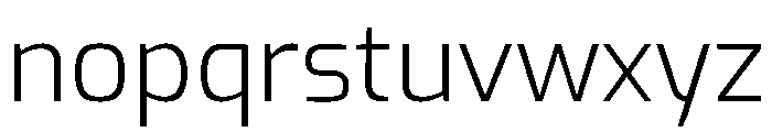 Exo Light Font LOWERCASE