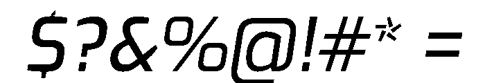 Exo Medium Italic Font OTHER CHARS
