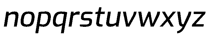 Exo Medium Italic Font LOWERCASE