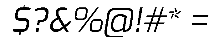 Exo Regular Italic Font OTHER CHARS