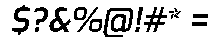 Exo Semi Bold Italic Font OTHER CHARS