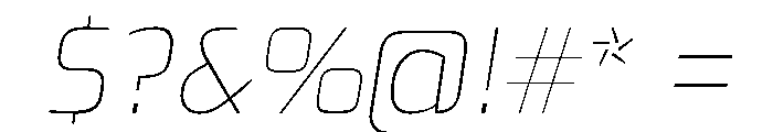 Exo Thin Italic Font OTHER CHARS