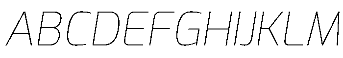 Exo Thin Italic Font UPPERCASE