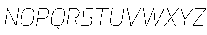 Exo Thin Italic Font UPPERCASE