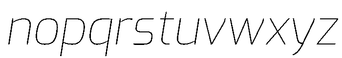 Exo Thin Italic Font LOWERCASE
