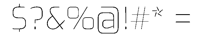 Exo Thin Font OTHER CHARS