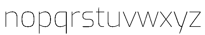 Exo Thin Font LOWERCASE