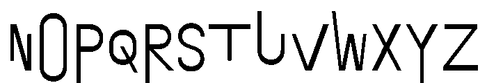 Exposit Negative Regular Font UPPERCASE