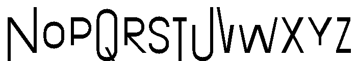 Exposit Negative Regular Font LOWERCASE