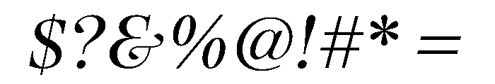 Exquise Italic Font OTHER CHARS