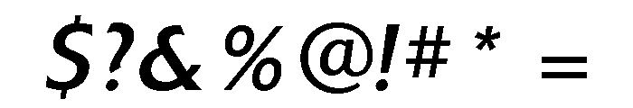 Extension Book Italic Font OTHER CHARS