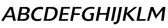 Extension Book Italic Font UPPERCASE