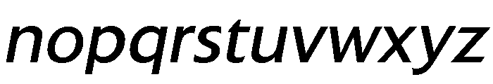 Extension Book Italic Font LOWERCASE