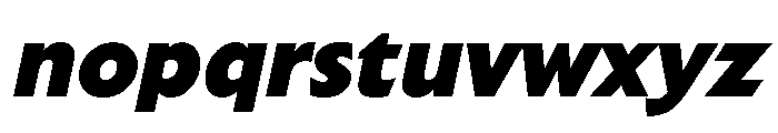 Extension Extra Bold Italic Font LOWERCASE