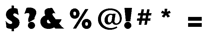 Extension Extra Bold Font OTHER CHARS