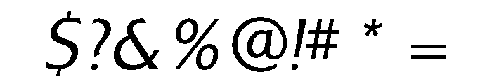 Extension Light Italic Font OTHER CHARS