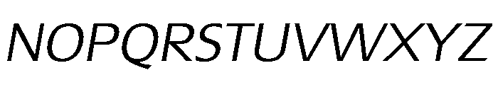 Extension Light Italic Font UPPERCASE