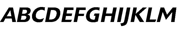 Extension Medium Italic Font UPPERCASE