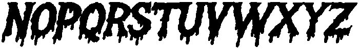 Eyeball Soup Regular Oblique otf (400) Font UPPERCASE